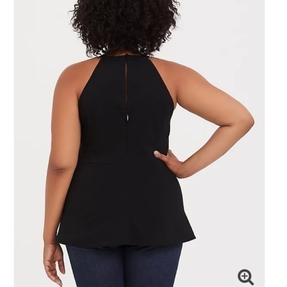 NWT Torrid size 5 black peplum top - Picture 3 of 10